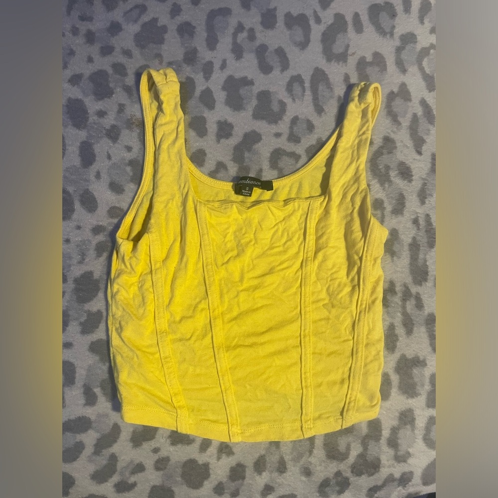 Corset top yellow